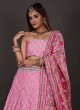 Pink Designer Lehenga Choli with Floral Dupatta